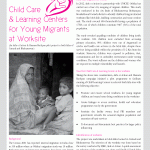 Child Care & Learning Centers for Young Migrants at Worksites